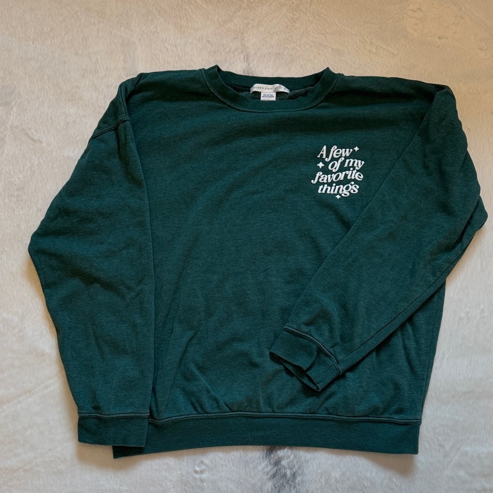 Altar'd State Dark Green Crewneck Sweatshirt